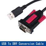 1.5M Black Câble de conversion USB vers RS232, ligne de conversion USB vers DB9, support de 1.5M, caisse enregistreuse, machine de point de vente MT-3001 Nipseyteko