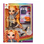 Rainbow High - Sparkle & Shine - Poupée mannequin de 27cm - Orange - Jambes avec liquide pailletés - Dès 4ans