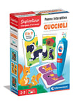 Clementoni - Sapientino Interactive Chiots-Jeu éducatif électronique Stylo Parlant pour Apprendre, flashcards Animaux, Enfants 2+ Ans, Made in Italy, Multicolore, Moyen, 16380