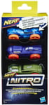 Nerf Nitro Foam Cars  Pack of 3 (Blue Camo / Purple Rocket / Green Muscle) E1236