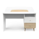 Bureau enfant 2 tiroirs 1 niche L98cm blanc LINIA  