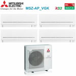 Electric quadri split inverter air conditioner series ap-vgk 7+7+7 avec mxz-4f80vf r-32 wi-fi integrated 7000+7000+7000 - Mitsubishi