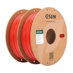 eSUN Amélioré PLA Mat Filament 1.75mm, Imprimante 3D Filament PLA Matte, 1KG par Bobine,2 Bobines de Filament d'impression 3D pour Imprimante 3D, Rouge Foncé+Rouge Foncé