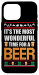 Coque pour iPhone 16 Pro Max It's The Most Wonderful Time For A Beer Funny Ugly Christmas