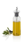 AdHoc BZ80 AromaPour Borosilicate Glass Oil Dispenser or Vinegar Dispenser Elegant Olive Oil Bottle with Stainless Steel Spout Ideal for Pumpkin Seed Oil or Vinegar Airtight, 300 ml