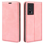 Xiaomi Poco F5 Pro 5G - Flip Läderfodral / Plånboksfodral Pink