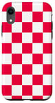 iPhone XR Cherry Red Checkered, Retro Checkerboard, Aesthetic, Trendy Case