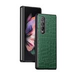 COQUE Étui pour Galaxy Z Fold 4 5G,Étui de téléphone Pliant à Texture Crocodile, coque Pliable pour Samsung Galaxy Z Fold 4 5G-Vert