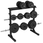 Yaheetech Support pour Haltères Support de Poids Repose Haltères pour Musculation/Fitness Max. 300 kg Rack de Rangement en Fer Peint