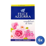 6x Felce Azzurra Sachets Parfumé 3 Pièces Rose