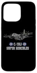 Coque pour iPhone 15 Pro Max Avion de transport militaire américain C-130J