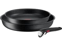 Tefal Ingenio L39990, Stekesett, Sort, Aluminium, Mineral, Sort, Thermo-Spot