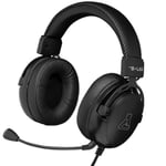 The G-Lab - Korp Titanium - Casque Gaming PS5 /PS4 / PC - Casque Gamer Filaire, Jack 3.5 mm, Son Stéréo Haute qualité - Casque Gaming pc avec Télécommande - Microphone détacheable - New