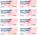 8 x CYANOCOBALAMIN Vitamin B12 50mcg Tablets (50)  **£2.99/unit**