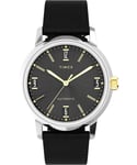 Timex Marlin Automatic Mens Black Watch TW2W33900 Leather (archived) - One Size