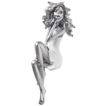 Alexandra House Living Figurine décorative argentée en Plastique pour Fille 13 x 15 x 37 cm