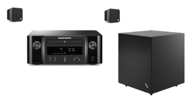 Marantz High-End WiFi Micro  2.1 Stereopaket Svart Marantz med Svarta högtalare