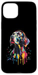 Coque pour iPhone 15 Plus Dogue Allemand Lover Pop Art portant des écouteurs Drôle Dogue Allemand