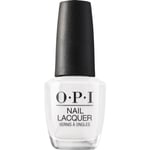 OPI Nail Lacquer White Nail Polish - Alpine Snow 15ml