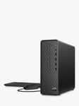 HP Slim S01-pF2009na Desktop PC, Intel Core i5 Processor, 8GB RAM, 256GB SSD, Dark Black