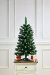 Christmas Tree 3ft Pre-Lit Frosted 20 Warm White LED Lights Battery Powered 9239