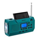 MEDION E66806 Radio à manivelle (Solaire, Dynamo à manivelle, Radio FM, Lampe de Poche, Fonction d’Urgence SOS)