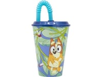 Mugg / Bidon Med Sugrör Stor 50630 430 Ml Bluey (Blå)