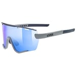 uvex Sportstyle 236 Set - Lunettes de Sport pour Hommes et Femmes - Anti-Buée - Verres de Rechange Compris - Rhino deep Space Matt/Blue - One Size