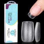 TOMICCA Carré Court Capsule Americaine Ongle-Pose Americaine Ongle,Capsules Ongles-Faux Ongles en Gel Couverture Complète-360 Pièces 15 Tailles