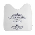 Tapis Contour WC Imprimé "Vintage" 45x45cm Blanc