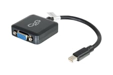 C2G 20cm Mini DisplayPort to VGA Adapter - Thunderbolt to VGA Converter M/F - Black - VGA-adapter - 20 cm