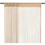 The Living Store - Rideau en fils 2 pcs 100 x 250 cm Beige Beige