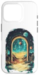 iPhone 16 Pro Cosmic Desert Portal Design for Dreamers and Stargazers Case