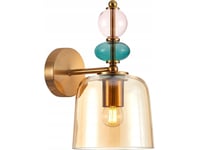 Italux Italux Namos Vägglampa Wl-27092A-Mc-Bro Vägglampa Modern Modern Metallglasdiffusor 1X40w E27 Guld/Multicolour