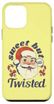 Coque pour iPhone 12 mini Sucre d'orge de Noël vintage avec inscription « Sweet But Twisted »