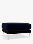 Swoon Mendel Ottoman, Gold Leg