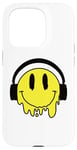 Coque pour iPhone 15 Pro Sourire jaune fondant drôle souriant visage dégoulinant mignon