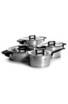 Woll Lot de 4 casseroles pour plaque à induction, en acier inoxydable