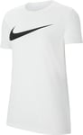 Nike Femme W Nk Df Park20 Tee Hbr T Shirt, White/Black, S EU