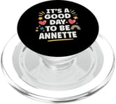 ANNETTE Personalized Retro Girls Custom ANNETTE Name PopSockets PopGrip for MagSafe