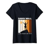 Womens Dawn Wall El Capitan Climbing Rock Climber Yosemite V-Neck T-Shirt