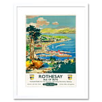 Wee Blue Coo Travel Rothesay Isle Of Bute British Railways Harbour River Art Framed Wall Art Print