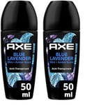 AXE - Déodorant Homme Blue Lavender Collection Prestige - Bille Anti-transpirant - fraîcheur 48h - parfum lavande, menthe et ambre - 50 ml (Lot de 2)