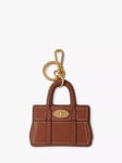 Mulberry Bayswater Flat Leather Bag Keyring, Vintage Oak