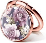 Bague De Support Pour Téléphone À Motif Floral, Support À 360° Compatible Avec Iphone 15 Pro/Pro Max/Séries 14/13/12/11 Et Autres Téléphones, Fleurs De Cerisier/Violet[Pho065545]