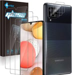 Verre Trempé Pour Samsung Galaxy A42 5g + Caméra Arrière Protecteur [3+3 Pièces], [Sans Bulles] Anti-Rayures Dureté 9h Film Vitre Trempé Protection Écran Pour Samsung A42 5g [Transparente]