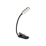 Lampe de bureau à pince rechargeable par usb - Noir Lampe de bureau à pince pour livres 7LED Lampe de lecture pour étudiants Lampe de protection des