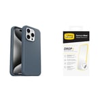 Otterbox Symmetry MagSafe Apple iPhone 15 Pro Bluetiful - Blue with Premium Tempered Glass Protector