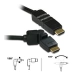 Câble HDMI premium High Speed + Ethernet- rotatif 1,5 m