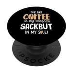 Sackbut Graphic In My Veins & Soul Cadeau pour les amateurs de café PopSockets PopGrip Interchangeable